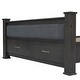 preview thumbnail 8 of 10, Queen Platform Bed with Upholstered Headboard & 2 Drawers - Antique Grey