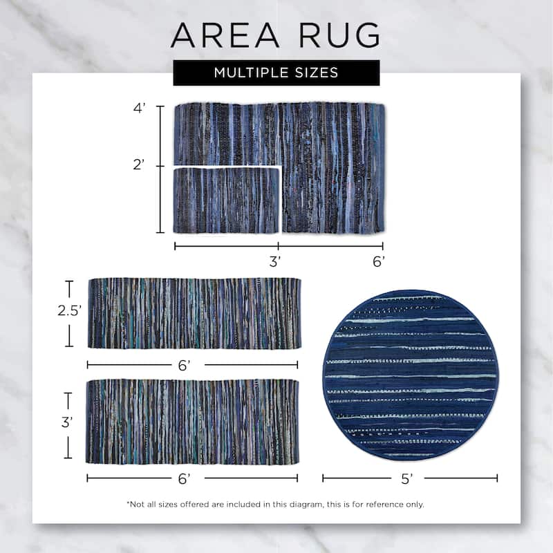 DII Stone Dobby Stripe Hand-Loomed Rug 2ft 6inx6 Ft - 36.0 In. L X 24.0 In. W X 0.2 In. H