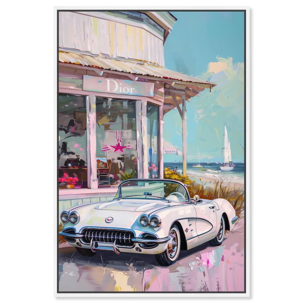 Classic Beach Store Canvas by Art Remedy