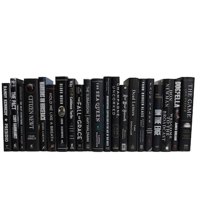 Books Black Decorative Accessories: Black Tie Dust Jacket Color By The Foot