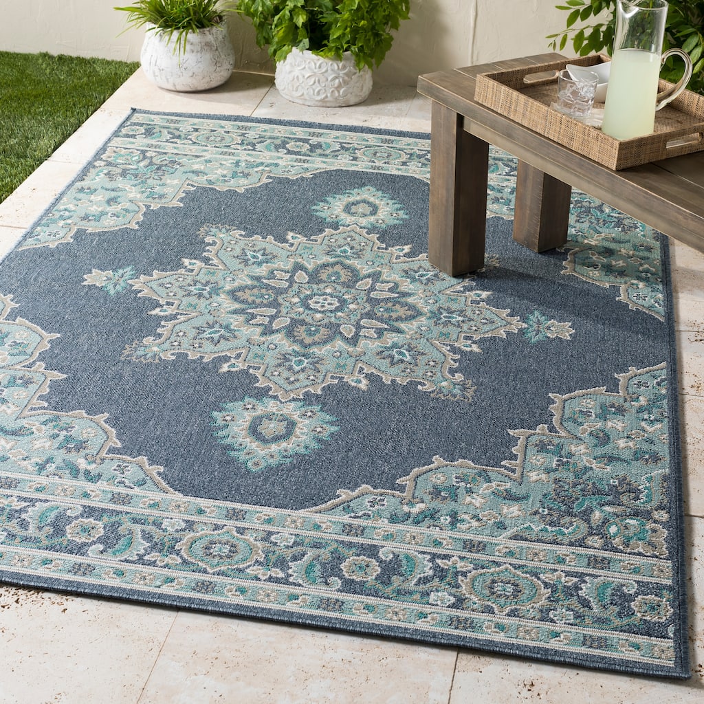 Livabliss Cesare Medallion Indoor/ Outdoor Area Rug