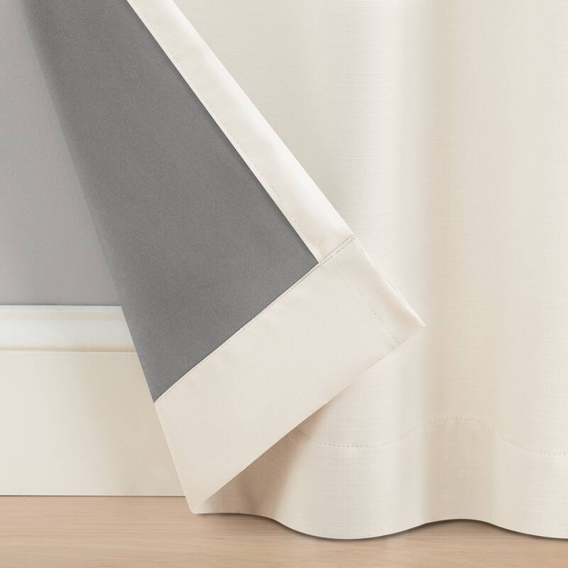 Eclipse Cannes Magnitech 100% Blackout Curtain, Rod Pocket Window Curtain Panel, Seamless Magnetic Closure (1 Panel)