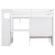 preview thumbnail 16 of 14, Loft Bed with Built-in Desk and Staircase, With Storage Compartments and Shelves, Twin over Twin, White