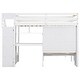 preview thumbnail 16 of 30, Twin over Twin Loft Bed with Built-In Desk and Staircase, Kids Guardrail Bed with Storage Compartments & Shelves