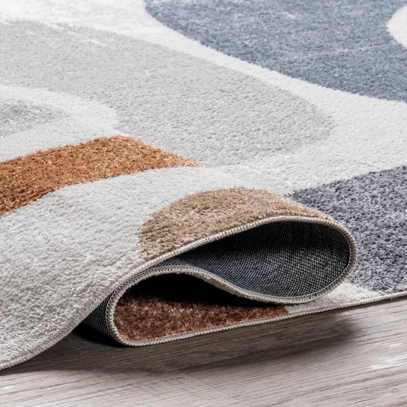 Nuloom Renee SpinClean Abstract Shapes Machine Washable Area Rug