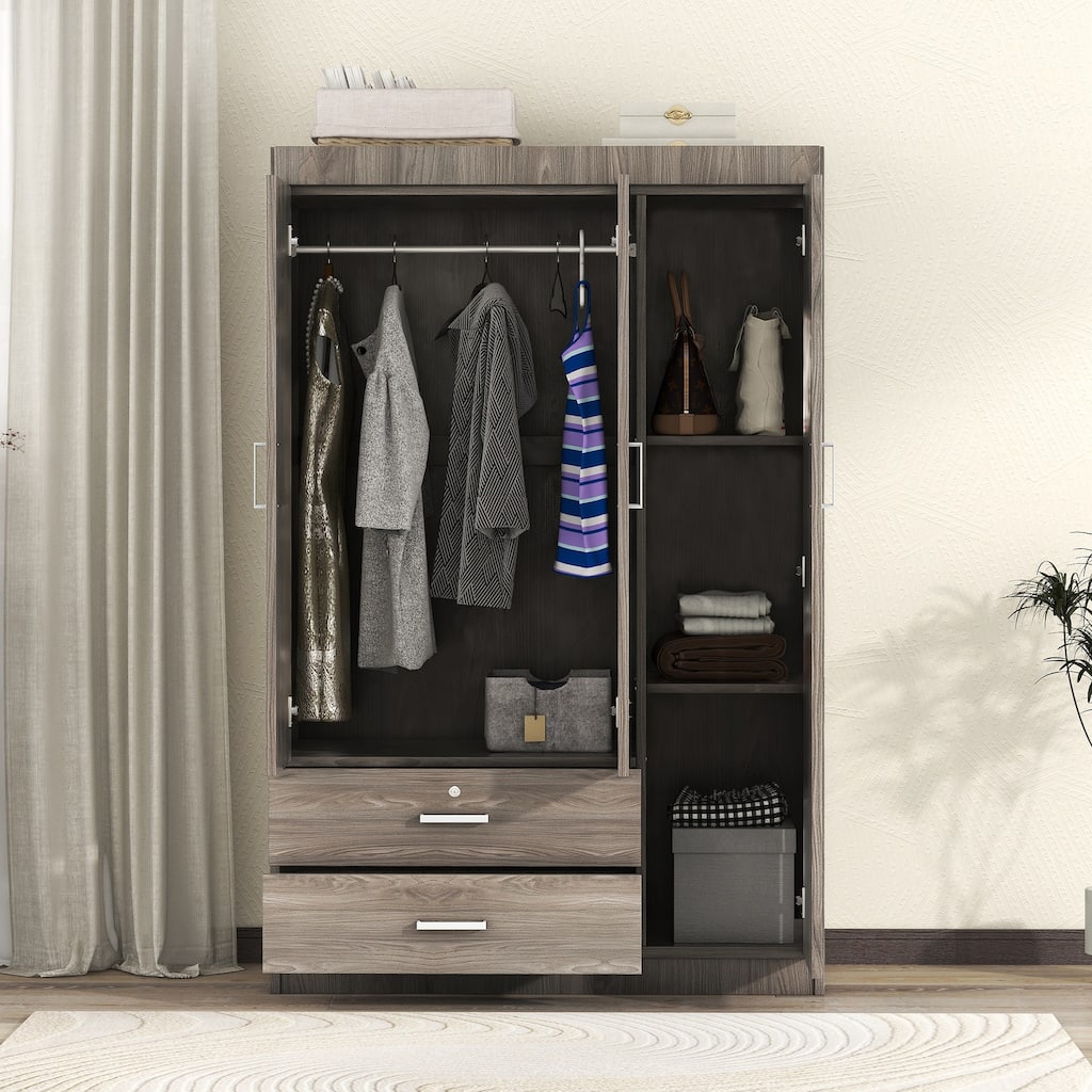 Modern Wardrobe with 2 Drawers
