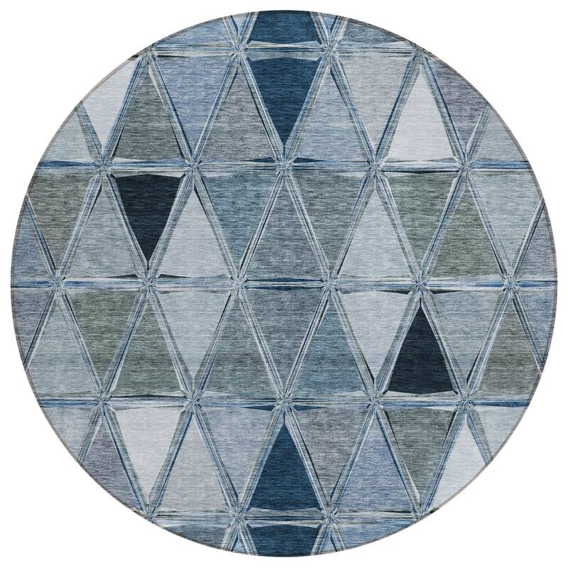 Machine Washable Indoor/ Outdoor Chantille Modern Diamonds Rug
