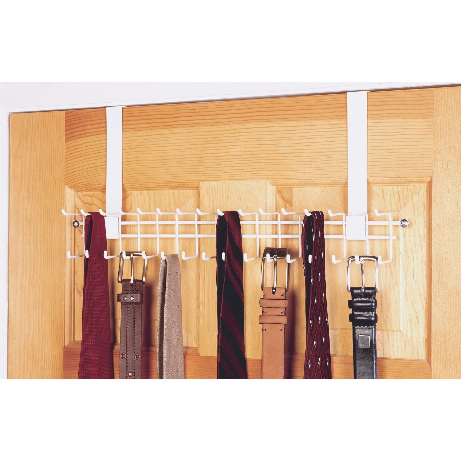 Tie And Belt Rack ClosetMaid 14-Hook Tie \u0026 Belt Rack - Nickel Finish  Sliding Organizer For Closet Tie Rack, image size:1500x1500