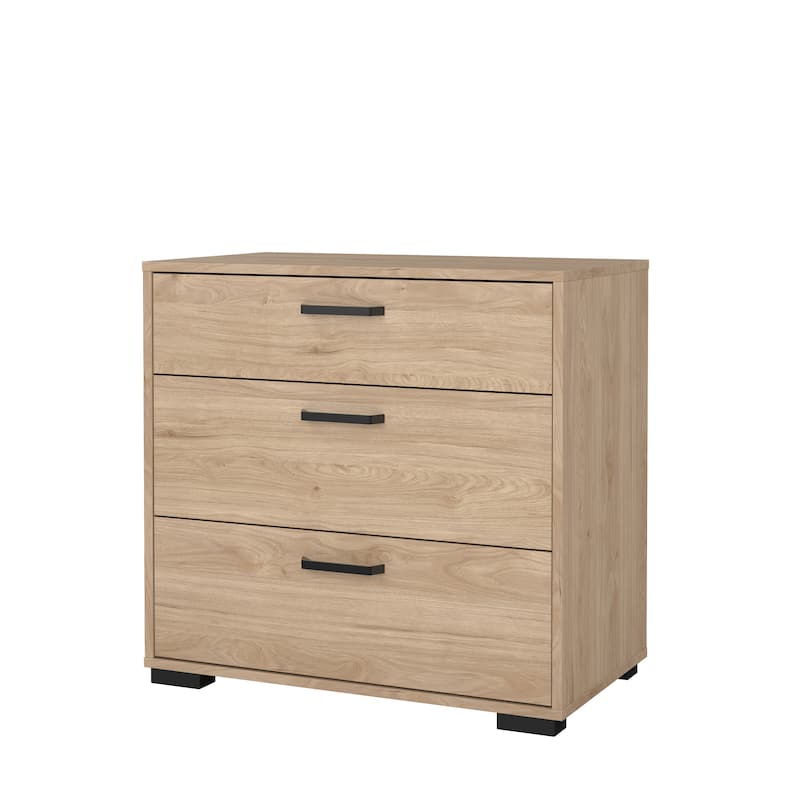 Porch & Den Sofia 3 Drawer Chest, Jackson Hickory
