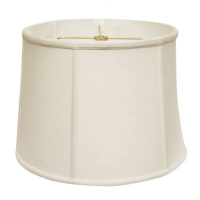 HomeRoots White Linen Drum Lamp Shade - 13''x13''x10''