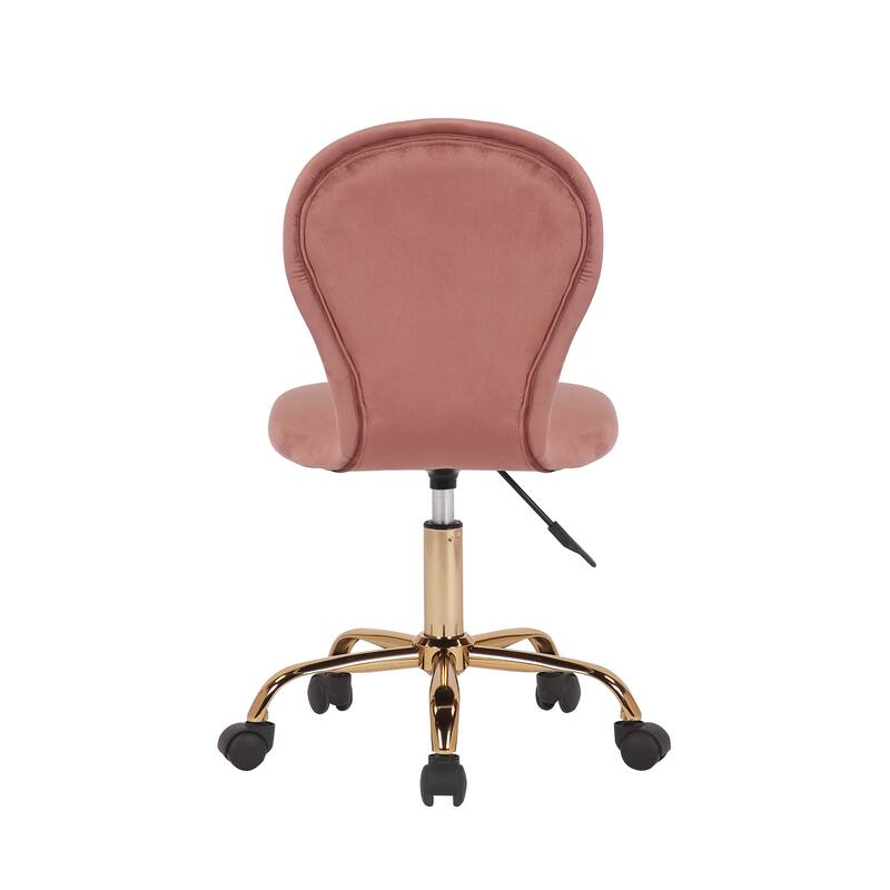 Porthos Home Evie Office Chair, Velvet Upholstery And Gold Legs