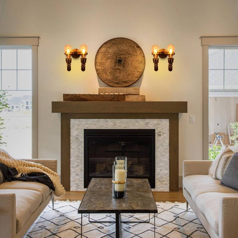 E27 Wall light sconces Black vintage lamp iron metal wall lighting