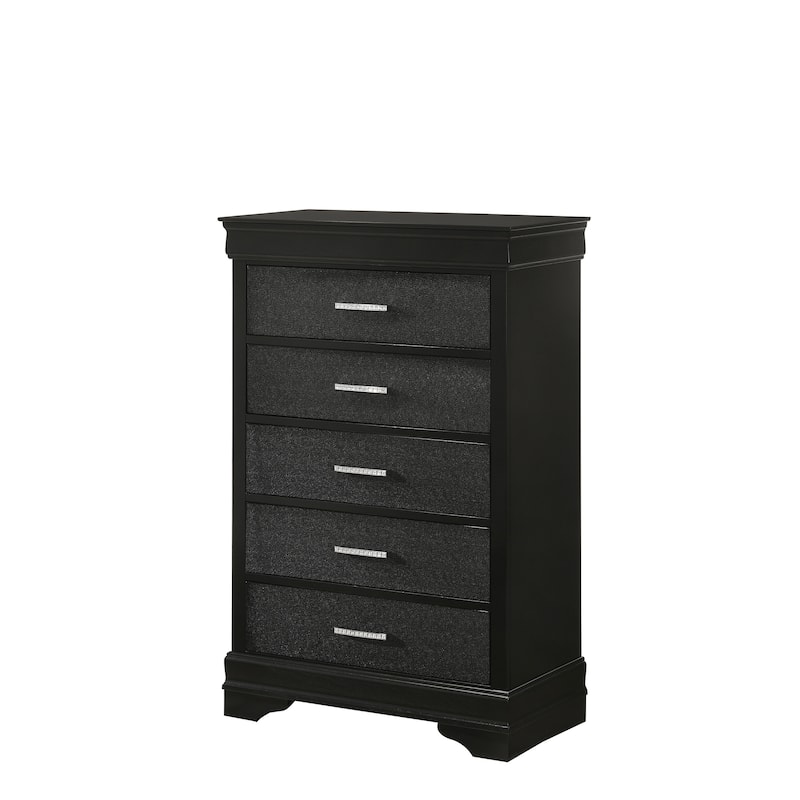 Sigurd Black Velvet Upholstered Tufted Panel Bed