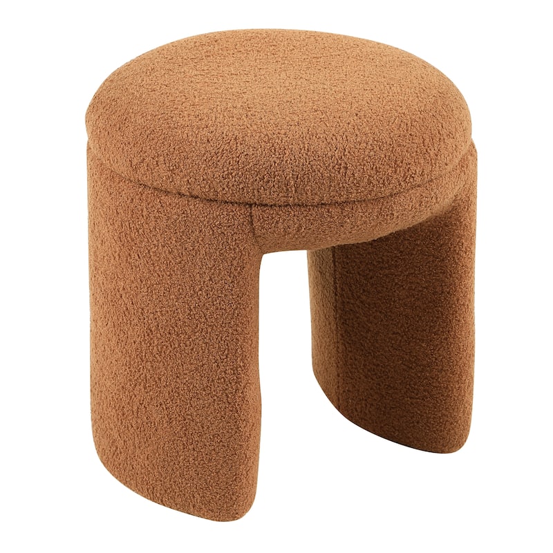 Furniture of America Emery Modern 18-inch U-Shaped Upholstered Ottoman