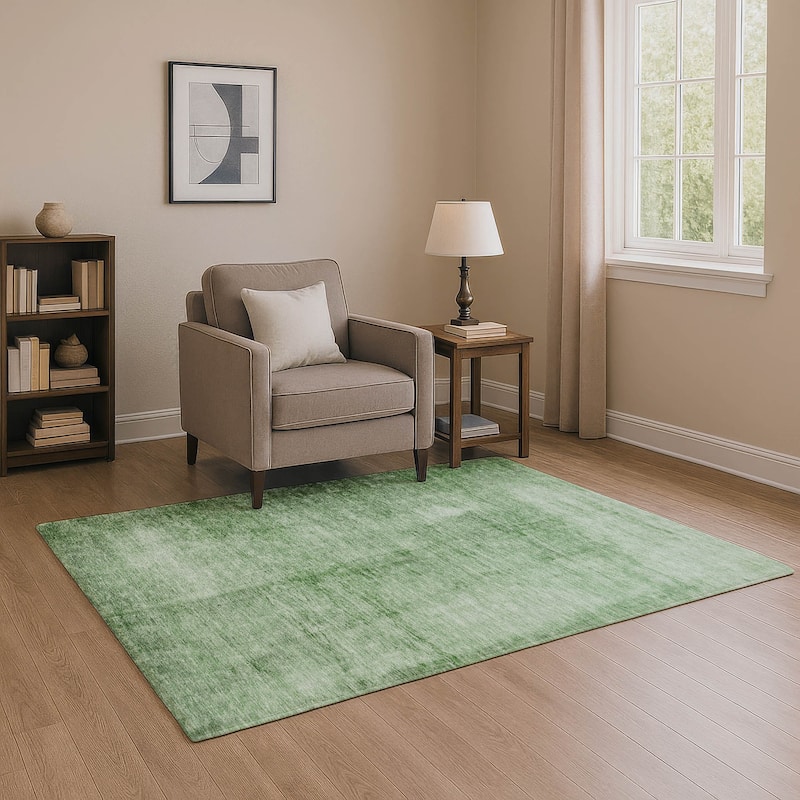 Premium Washable Super Soft Solid Ombre Mayfield Rug - Green - 3' x 5'