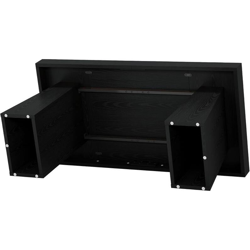 55" Modern Executive Desk, Large Home Office Desk with Double Pedestal