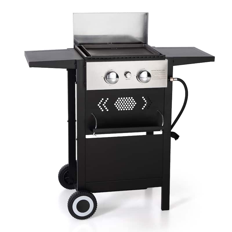 2- & 3-Burner Propane BBQ Grills with Cast Iron Griddles, 20,000 & 33,000 BTU for Outdoor, Patio, and Party Cooking