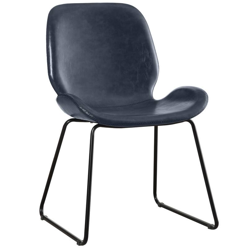 Gill Modern Faux Leather Curved Accent Chair by Furniture of America