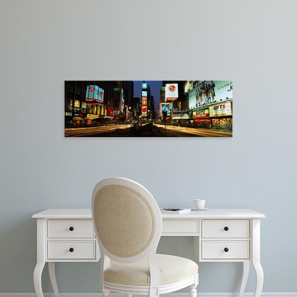 Easy Art Prints Panoramic Images's 'Shopping malls, Times Square, Manhattan, New York City, New York State' Canvas Art