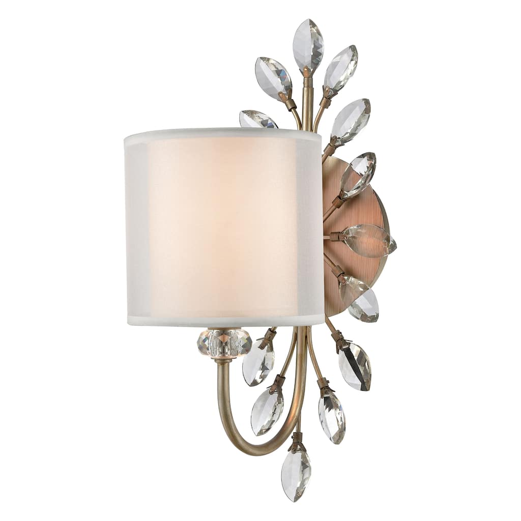 Asbury 16-inch High 1-Light Sconce in Aged Silver