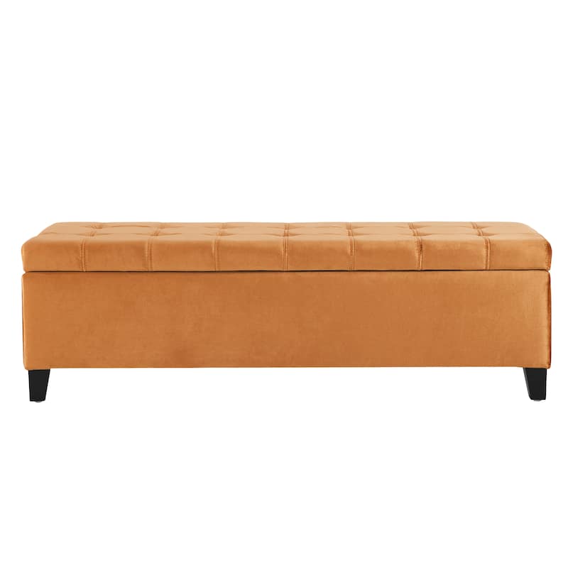 Mission Tufted Fabric Storage Ottoman Bench by Christopher Knight Home