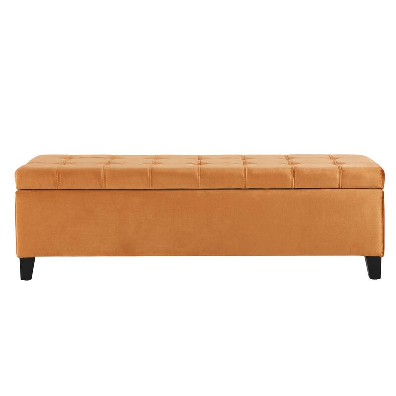 Stylish End of Bed Bench Footrest, Padded Seat Accent Bench