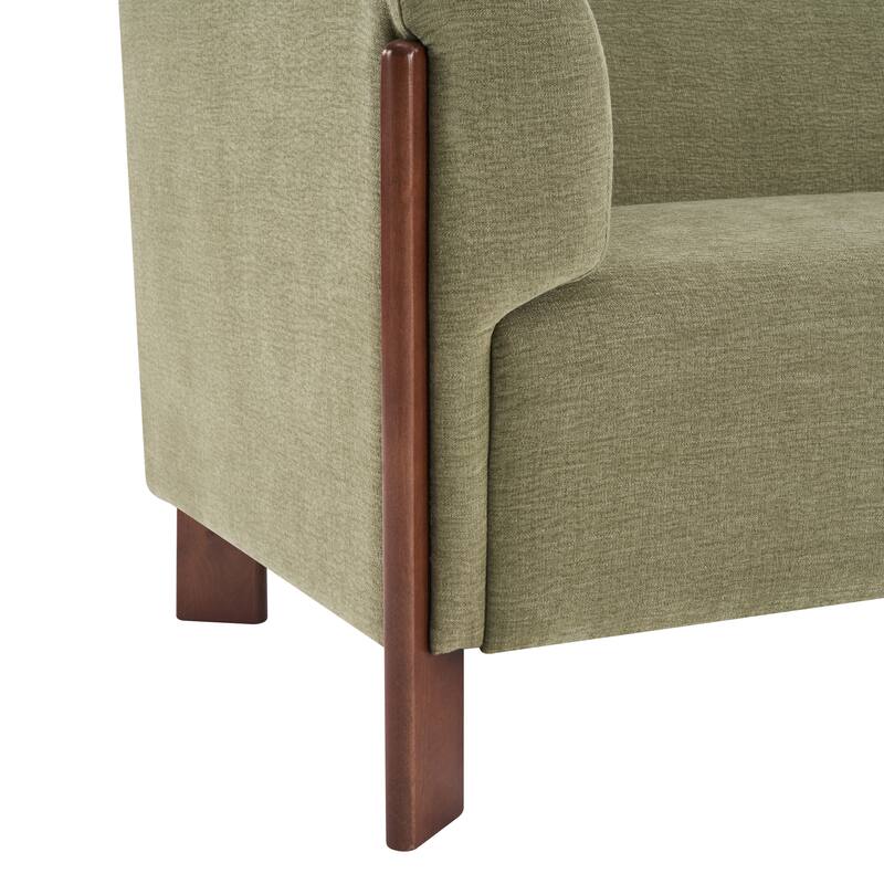 Christopher Knight Home Aurelian Birch Upholstered Tuxedo Sofa with Solid Wood Legs