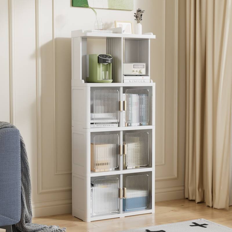 Plastic Bathroom Storage Cabinet Multi-Function Bookcase Floor Storage Cabinet Kitchen Storage Cabinets