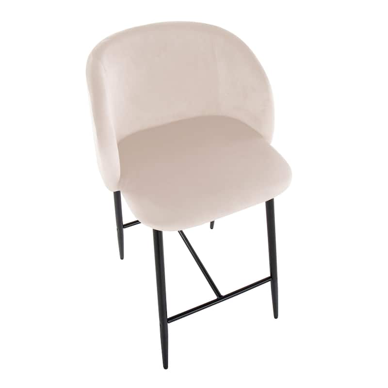 Silver Orchid Harding Velvet Counter Stool (Set of 2)