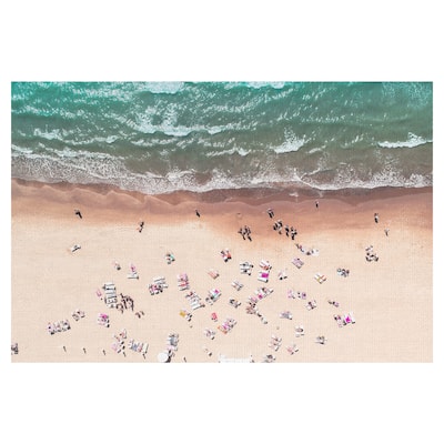 Beach Aerial REC Crop by Michele Feola Canvas Art Print