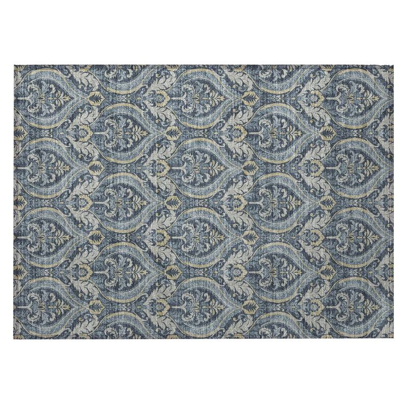 Rami Graceful Floral Weather Resistant Classic Meets Modern Outdoor Rug