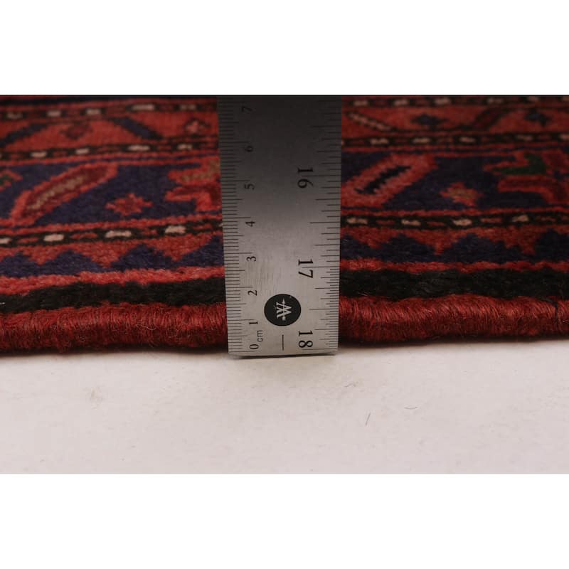 ECARPETGALLERY Hand-knotted Andelz Red Wool Rug - 3'7 x 6'6