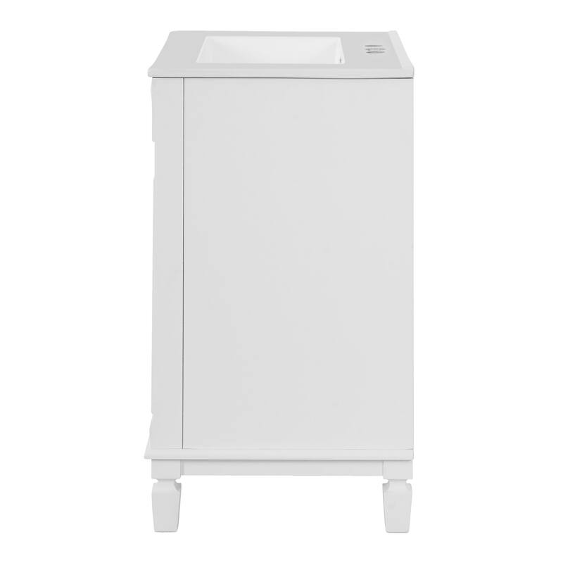 24'' Bathroom Vanity with Sink - Modern Storage Cabinet with 2 Soft-Closing Doors and Adjustable Shelf