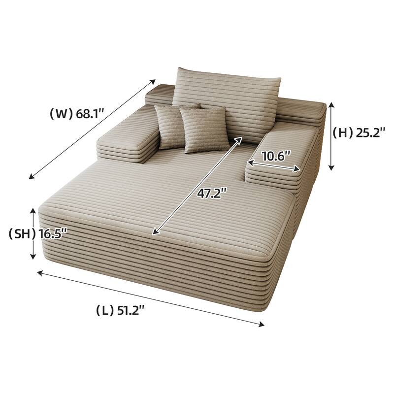 Nebula Oversized Upholstered Sofa Bed, Upholstered Sleeper Cloud Sofas Couches for Cozy Reading and Relaxation
