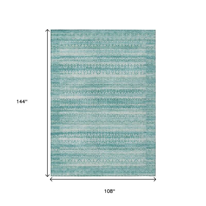 HomeRoots Striped Transitional Rectangle Outdoor Rug