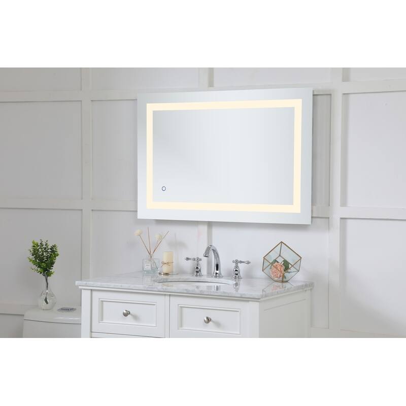 Avalon 24" x 36" Hardwired LED mirror - Silver