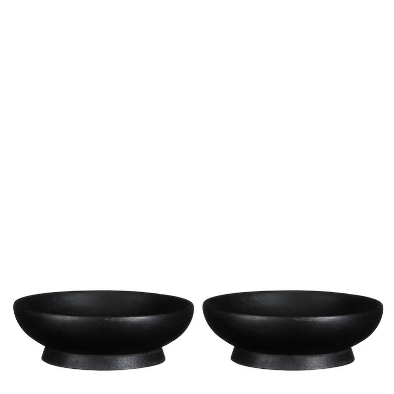 Set of 2 Pompeo Bowls Black 6.3"Dia- A - A