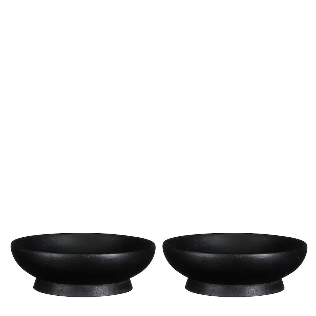 Set of 2 Pompeo Bowls Black 6.3"Dia- A - A
