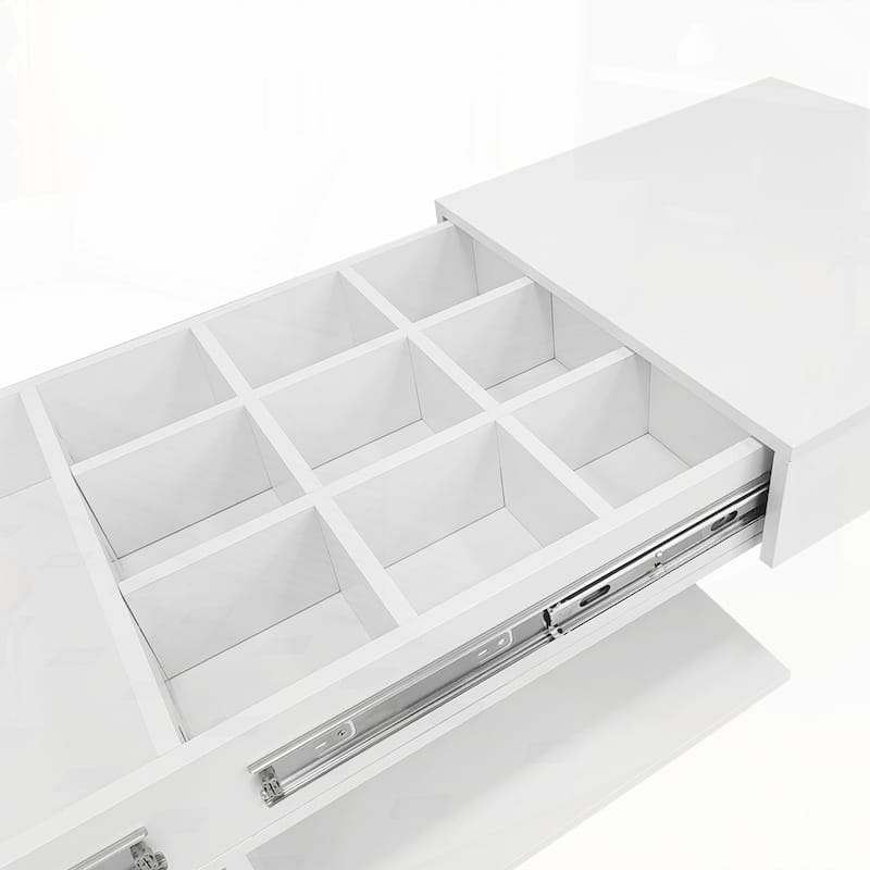 Extendable Coffee Table with Multiple Storage Compartments