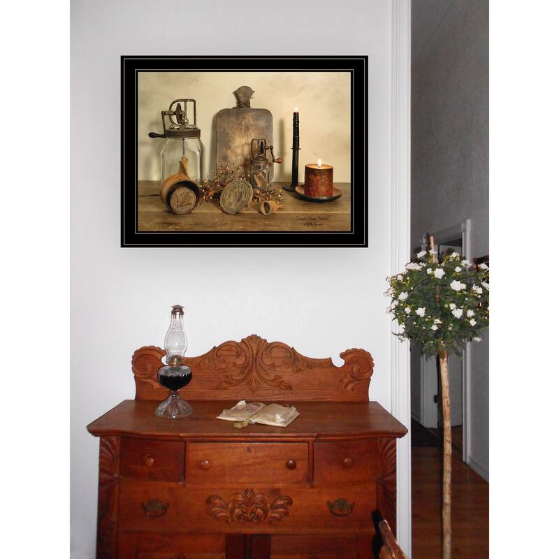 TrendyDecor4U Traditional "Sweet Cream Butter" Framed Print Wall Art by Billy Jacobs