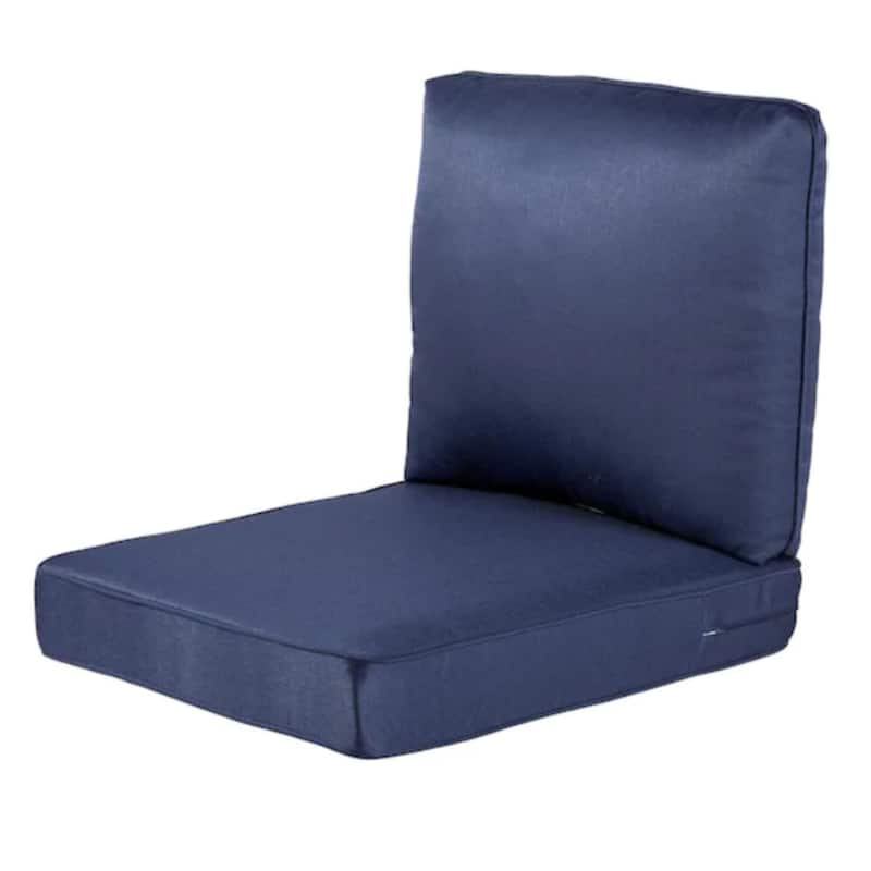 Haven Way Universal Outdoor Deep Seat Lounge Chair Cushion Set - 23x26 - Midnight