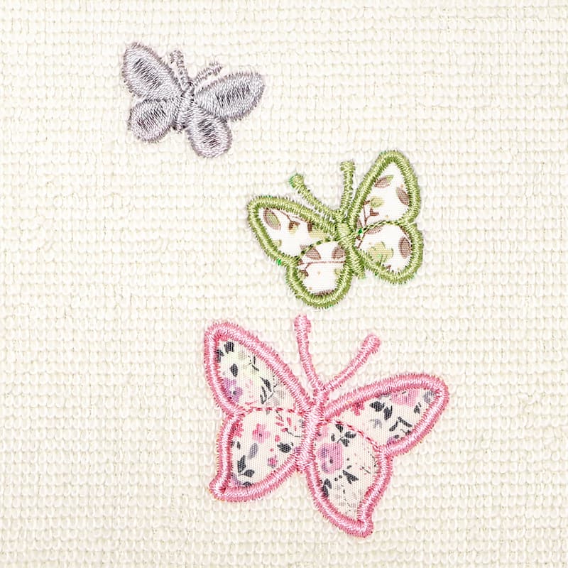 Authentic Hotel and Spa 100% Turkish Cotton Mariposa 3PC Embellished Towel Set