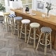 preview thumbnail 2 of 48, Elena Bohemian Round Wicker Patio Stools (Set of 2) by Furniture of America