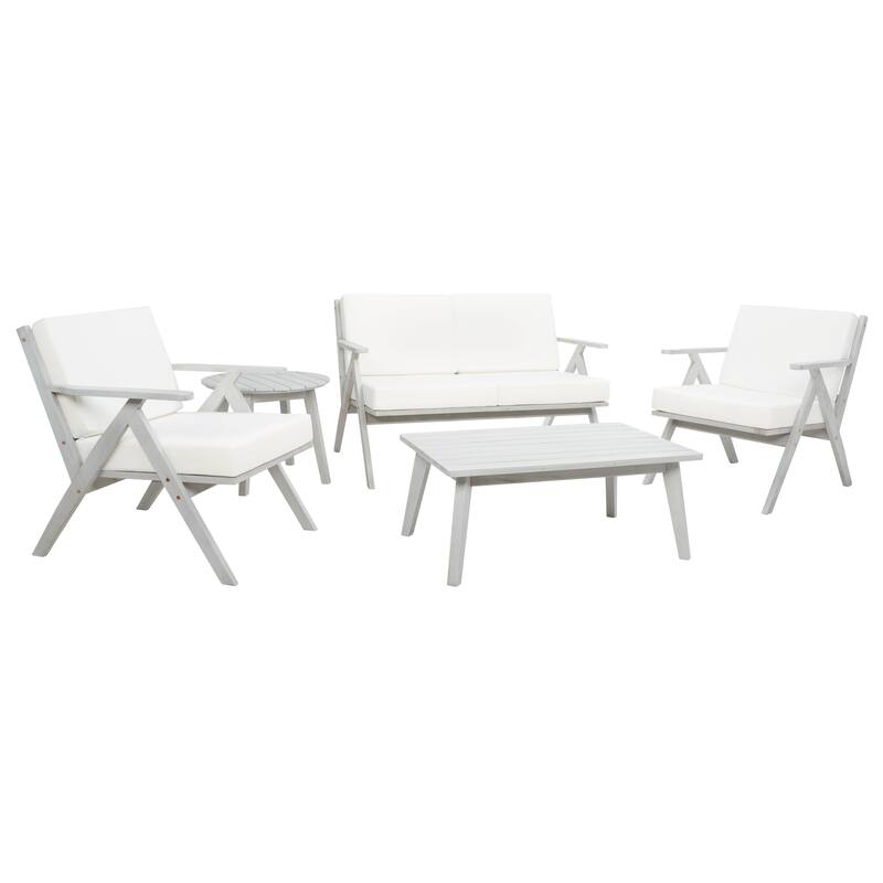 SAFAVIEH Outdoor Adalgisa 5-Piece Outdoor Set - 31W x 31D x 49H