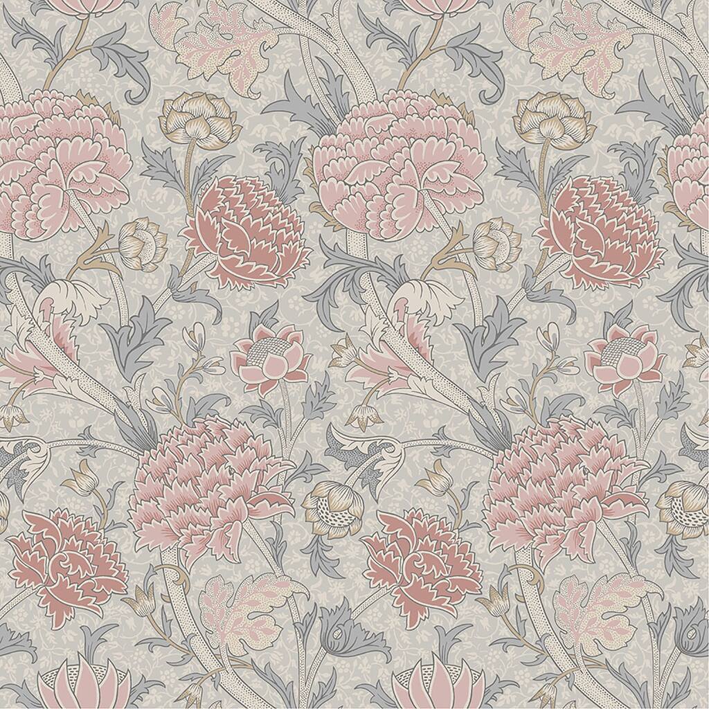 A-Street Prints Cray Pink Floral Trail Wallpaper