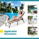 preview thumbnail 45 of 52, Pellebant Outdoor Lounge Chair Aluminum Adjustable Backrest with Side Table