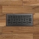 preview thumbnail 12 of 10, Akicon Check Design 4"x10" Floor Register with Trap Net