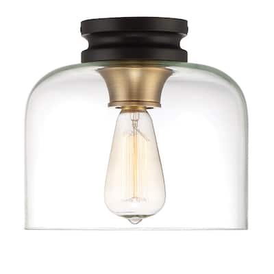 Designers Fountain Ezra Single Light 9" Wide Semi-Flush Ceiling
