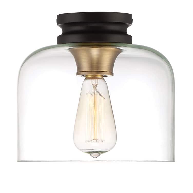 Designers Fountain Ezra Single Light 9" Wide Semi-Flush Ceiling