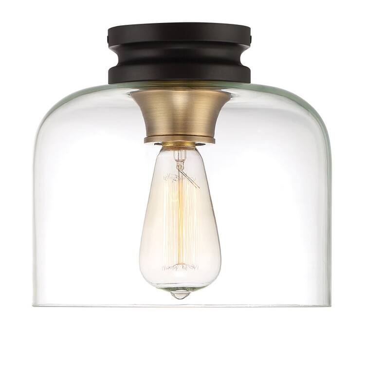 Designers Fountain Ezra Single Light 9" Wide Semi-Flush Ceiling